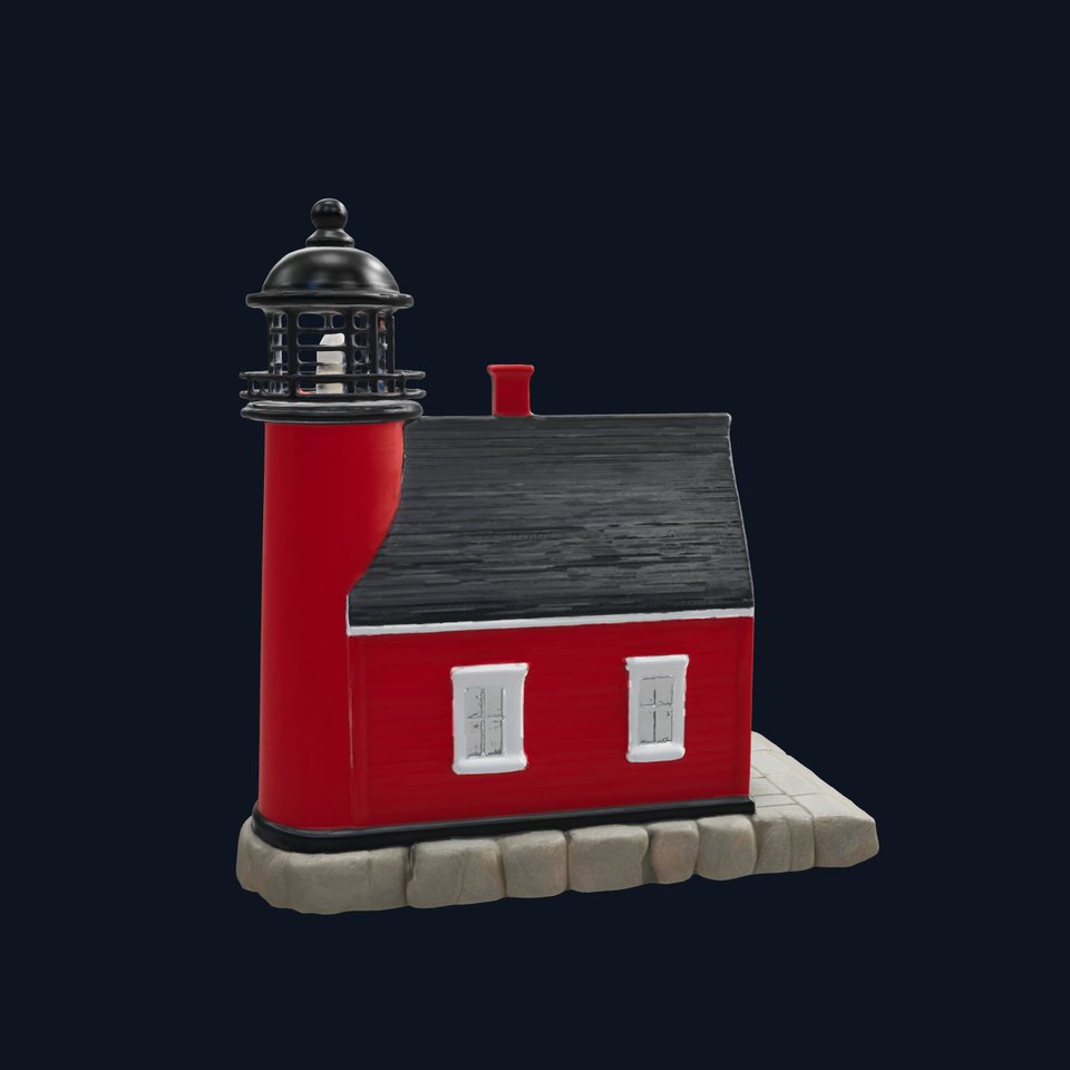 Red Lighthouse Scene Model Pack